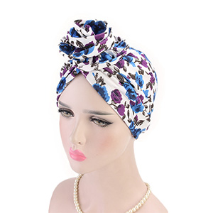 Cotton pan flower turban hat
