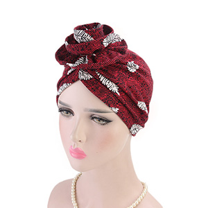 Cotton pan flower turban hat