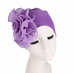 Flower fiber turban hat