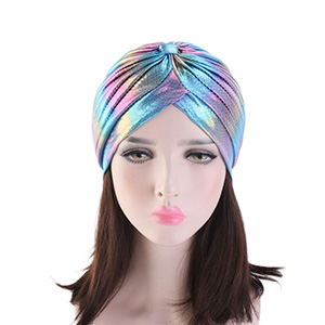 Muslim metallic turban hat