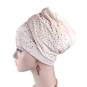 Gypsophila flannel turban hat