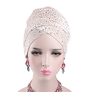 Gypsophila flannel turban hat