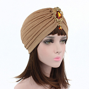 Threaded thickened Muslim turban hat