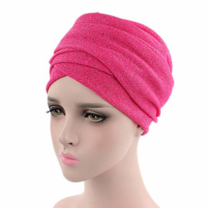Bright silk cotton turban hat