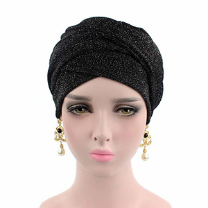 Bright silk cotton turban hat