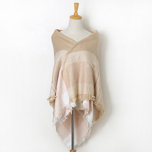 Winter plaid cashmere scarf