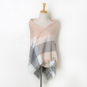 Winter plaid cashmere scarf