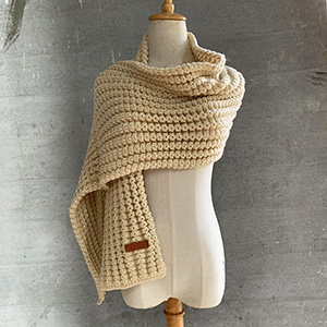 Winter thick woolen scarf