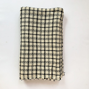 Black and white plaid scarf wholesale