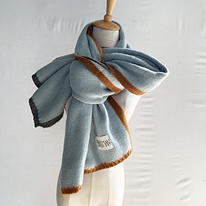 Winter thick warm woolen scarf