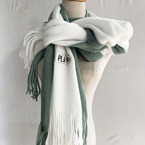 Winter cashmere wool scarf