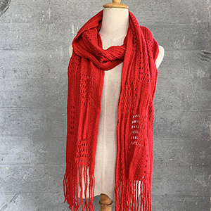 Monochrome warm mesh scarf