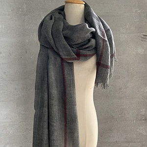 Winter stitching cotton linen scarf