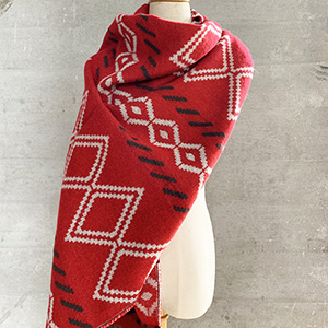 Diamond plaid cashmere shawl