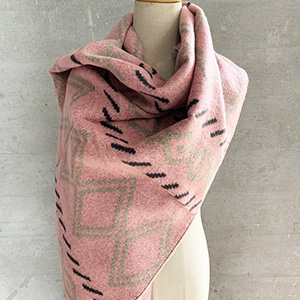 Diamond plaid cashmere shawl
