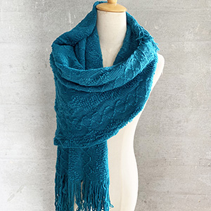Warm wool knitted scarf