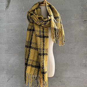 Ladies thick cashmere plaid scarf