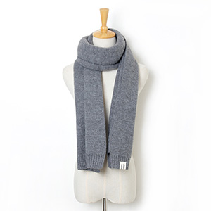Knitted wool solid color scarf