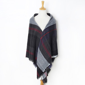 Ladies cashmere fringed scarf
