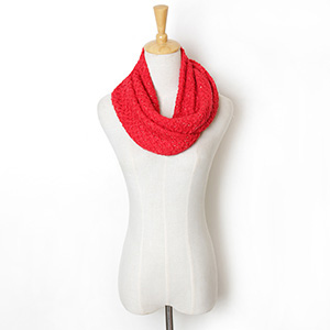 Thick knitted wool scarf