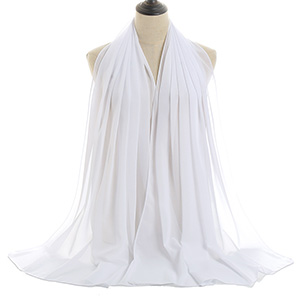 Monochrome Pearl Chiffon Lady Scarf