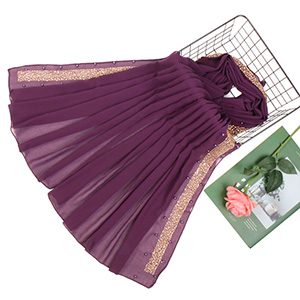 Muslim Pearl Chiffon Turban
