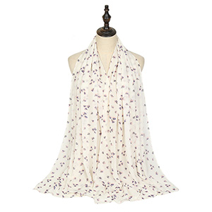 Printed Pearl Chiffon Scarf Wholesale