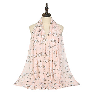 Printed Pearl Chiffon Scarf Wholesale