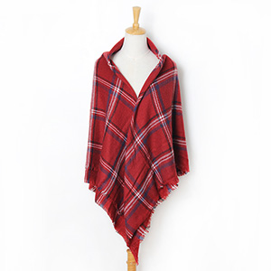 New ladies plaid cashmere scarf