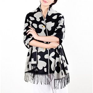 Cow pattern ladies warm scarf
