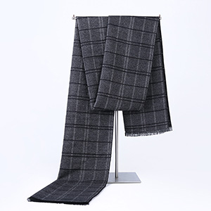 Mens cashmere striped warm scarf