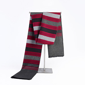 Mens cashmere striped warm scarf