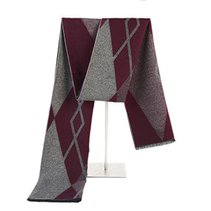 Winter mens plaid warm scarf