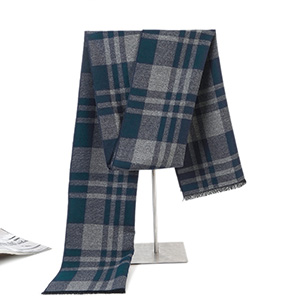 Winter mens plaid warm scarf