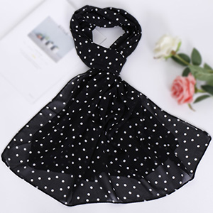 Polka Dot Pearl Chiffon Turban