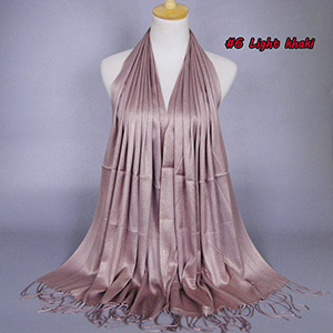 Monochrome fringed pearl chiffon headscarf