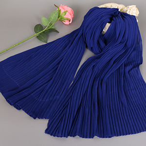 Pearl Chiffon Crinkle Monochrome Scarf