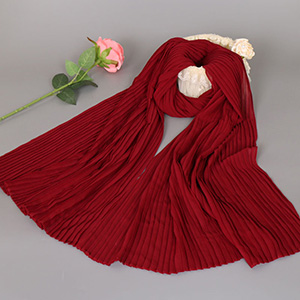 Pearl Chiffon Crinkle Monochrome Scarf