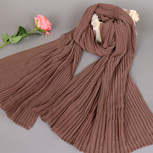 Pearl Chiffon Crinkle Monochrome Scarf