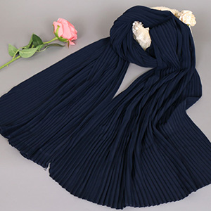 Pearl Chiffon Crinkle Monochrome Scarf