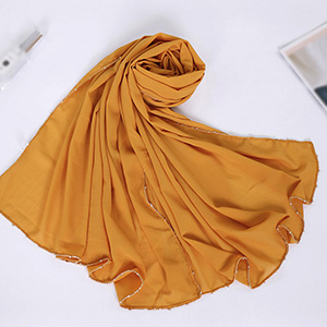 Pure Pearl Chiffon Chain Side Scarf