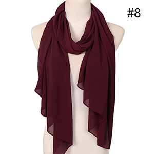 Breathable ladies pearl chiffon scarf