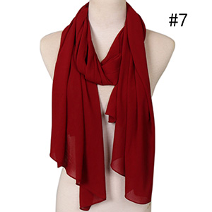 Breathable ladies pearl chiffon scarf