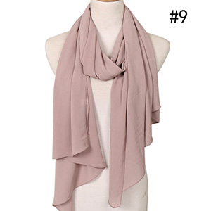Breathable ladies pearl chiffon scarf