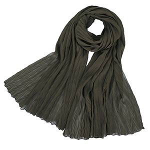 Ladies Pearl Chiffon Pleated Headscarf
