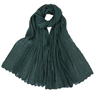 Ladies Pearl Chiffon Pleated Headscarf