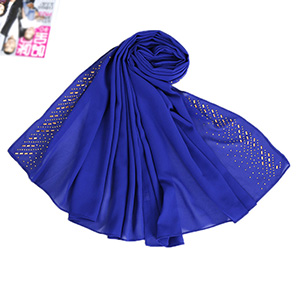 Rhinestone Pearl Chiffon Women's Turban