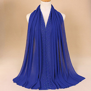 Breathable pearl long headscarf