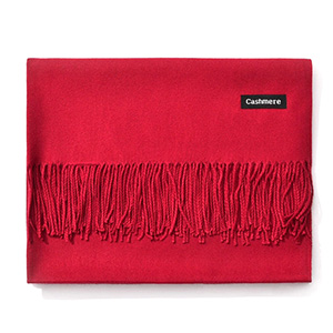 Pure color thick cashmere scarf