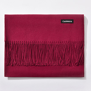 Pure color thick cashmere scarf